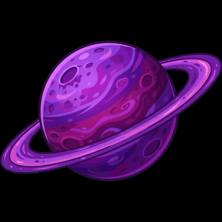 Planeta Saturno morado